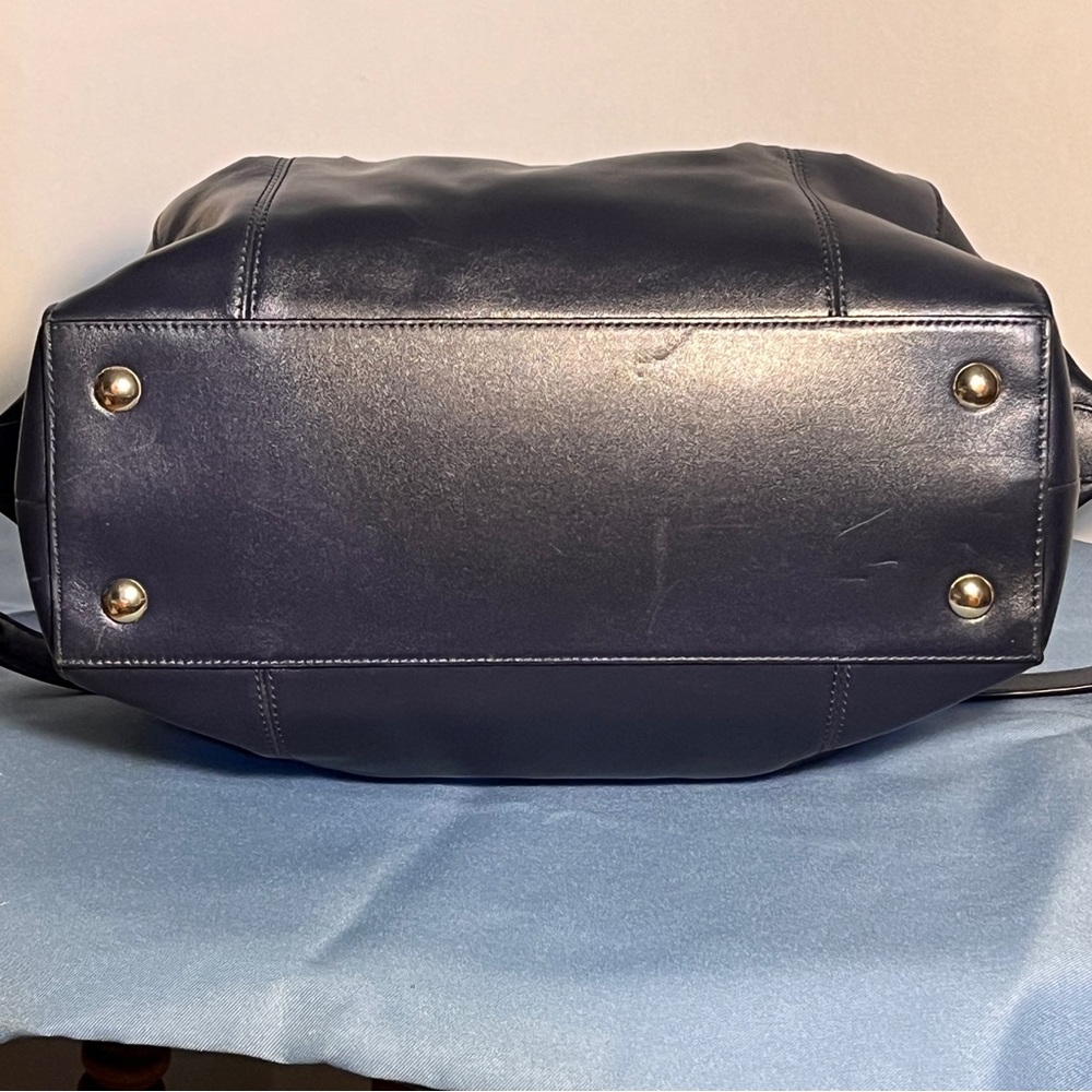 Coach Colette Leather Satchel in Midnight F33806 - Picture 7 of 8